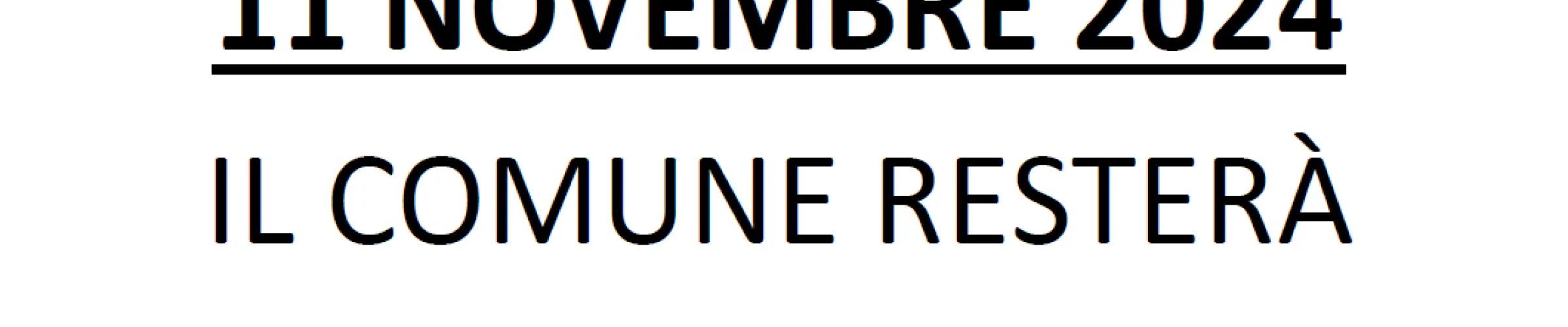 Chiusura 11 novembre